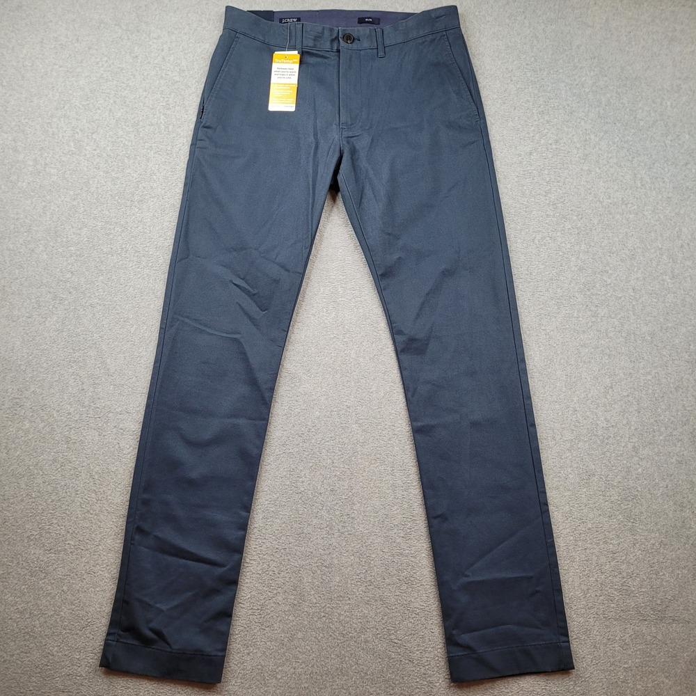 J.Crew Chino Pants Mens 30x32 Blue Slim Flex 770 Straight Leg